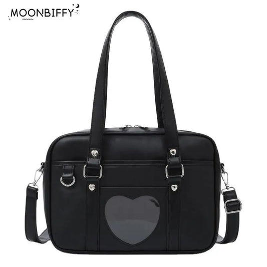 PU Leather Crossbody Bag Women Handbag Large Capacity Student A4 Book Bag