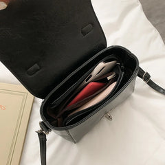 PU Leather Crossbody Bag for Women Lock Shoulder Bag Small Travel Bag