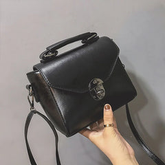 PU Leather Crossbody Bag for Women Lock Shoulder Bag Small Travel Bag