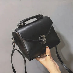 PU Leather Crossbody Bag for Women Lock Shoulder Bag Small Travel Bag