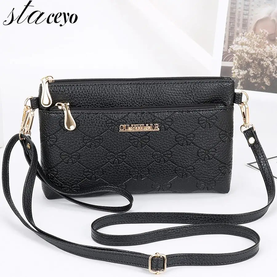 Embossed PU Leather Shoulder Bag for Women Crossbody Bag