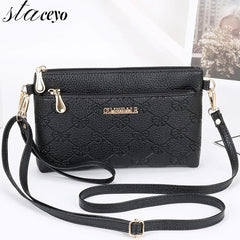 Embossed PU Leather Shoulder Bag for Women Crossbody Bag