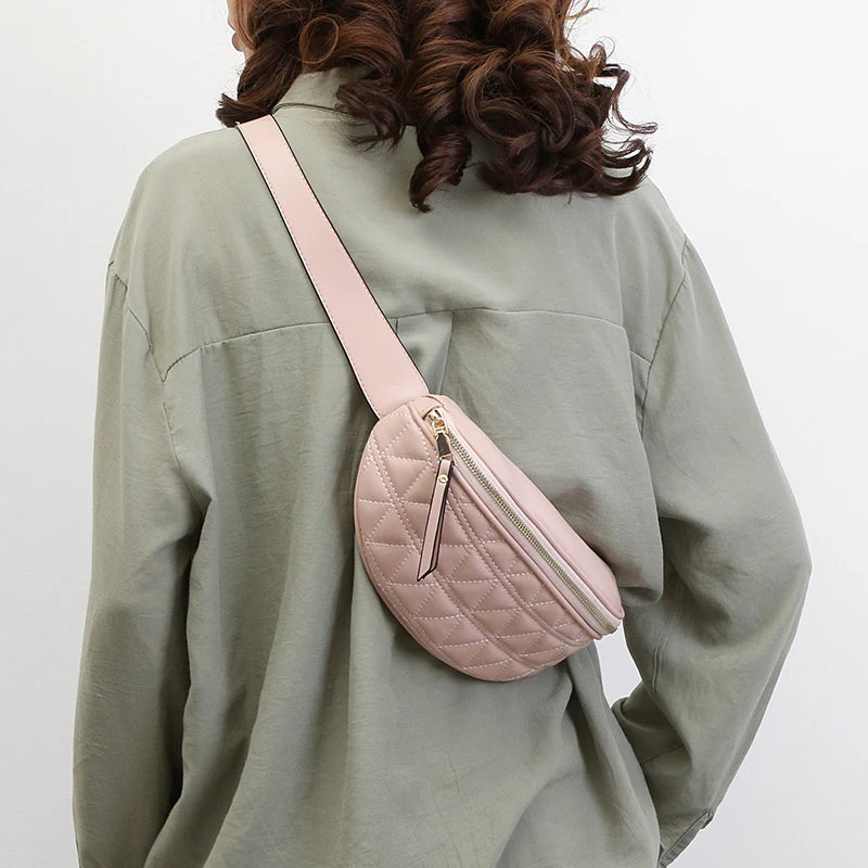 PU Leather Fanny Packs Women Small Waist Packs Phone Purses Ladies Chest Bags