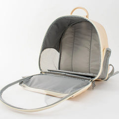 PU Leather Cat Bag Pet Backpack Travel Space Bags