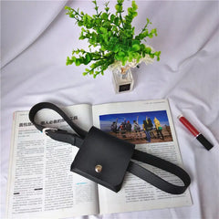 PU Leather Stylish Women Waist Leg Belt Bag Fanny Pack For Outdoor Hiking