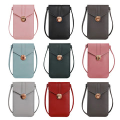 PU Leather Crossbody Bags Touch Screen Smartphone Wallet Shoulder Handbag
