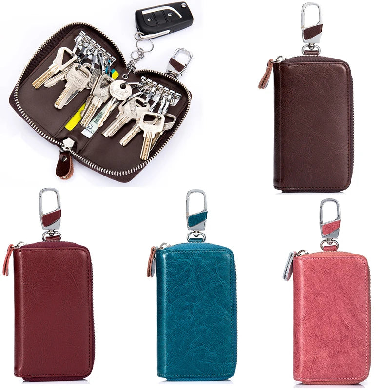 PU Leather Keychain Organizer Pouch Multifuctional Purse Keychain Wallet