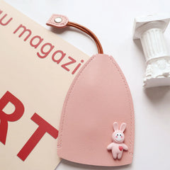 Cartoon PU Leather Keychain Pouch for Cars - Large Capacity