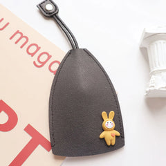 Cartoon PU Leather Keychain Pouch for Cars - Large Capacity