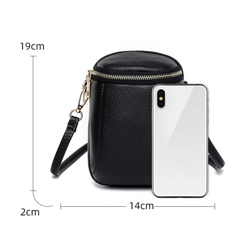 Mini Ladies Shoulder Bags - PU Leather Mobile Phone Bag