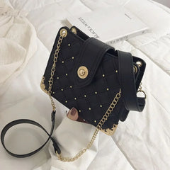 PU Leather Lattice Handbag Shoulder Bag Female Solid Shopping Bags
