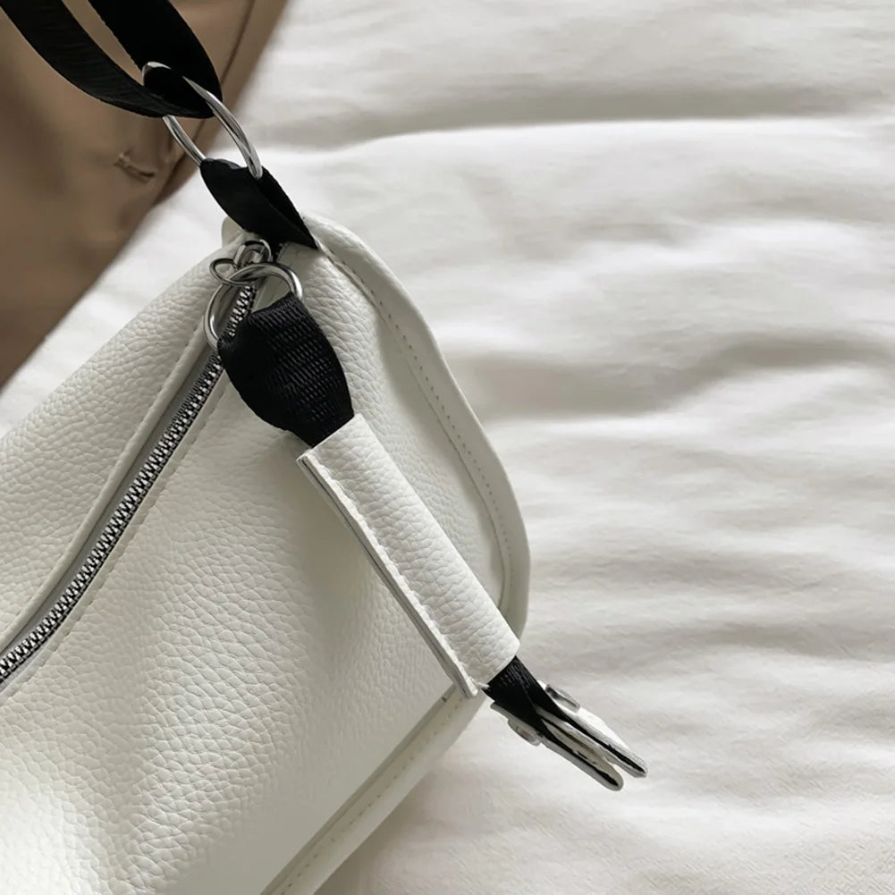 PU Leather Messenger Bag Solid Soft Casual for Women