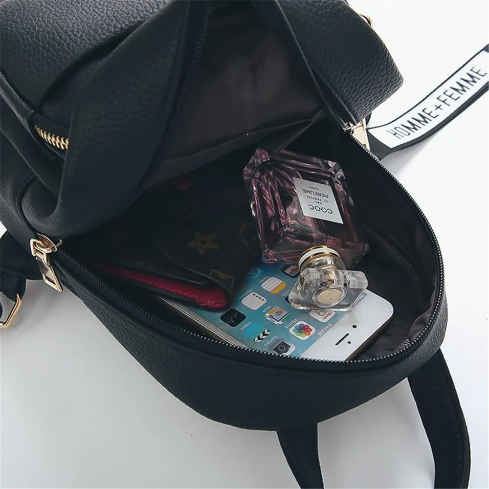 Mini Backpacks Students Shoulder Schoolbags Female Soft Women Travel Bags