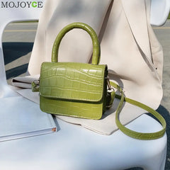 Lady Stone Pattern Mini Shoulder Handbag - Casual Tote Messenger Bag