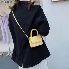Lady Stone Pattern Mini Shoulder Handbag - Casual Tote Messenger Bag