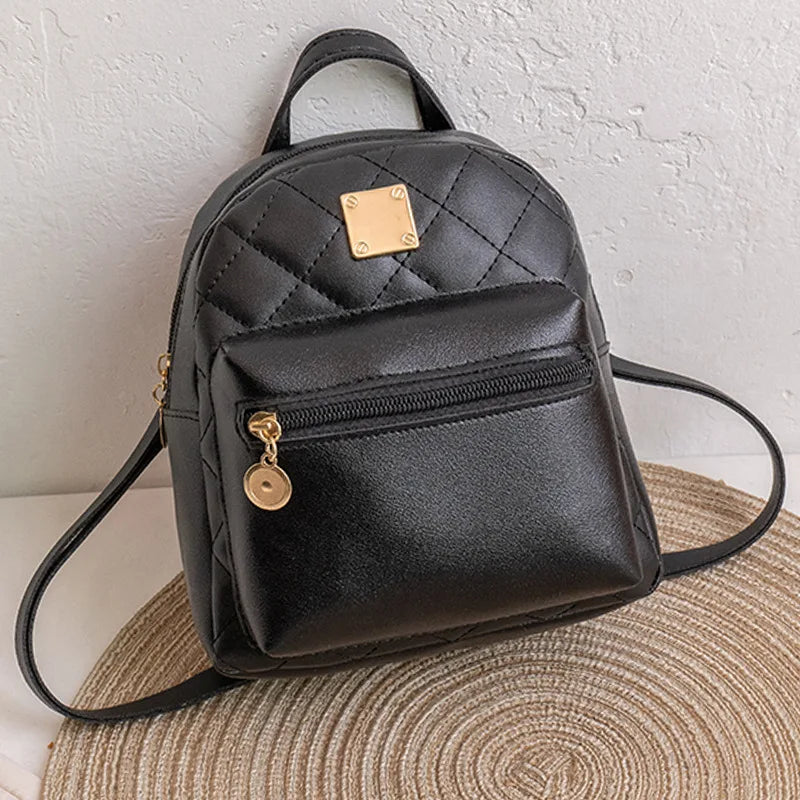 PU Leather Mini Small Backpack Multi-Function Ladies Phone Pouch Pack