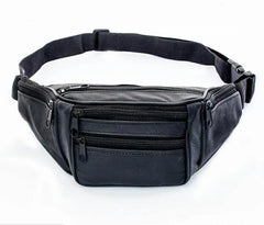 PU Leather Nylon Belt Bag Coffee