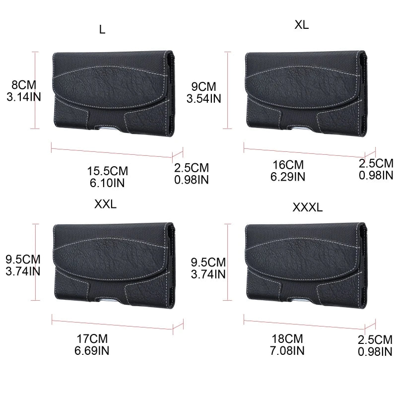 Phone Belt Case Waist Bag Magnetic Closure Organizer for Men