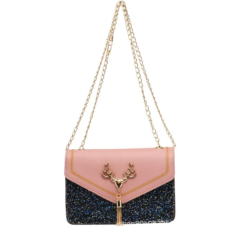 PU Leather Shoulder Bag with Special Accessories for All Seasons