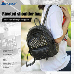 Rivet Studded Backpack Mini Purse Shoulder Bag Daypack