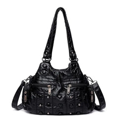 Vintage Rivet Shoulder Bag for Women Hobos