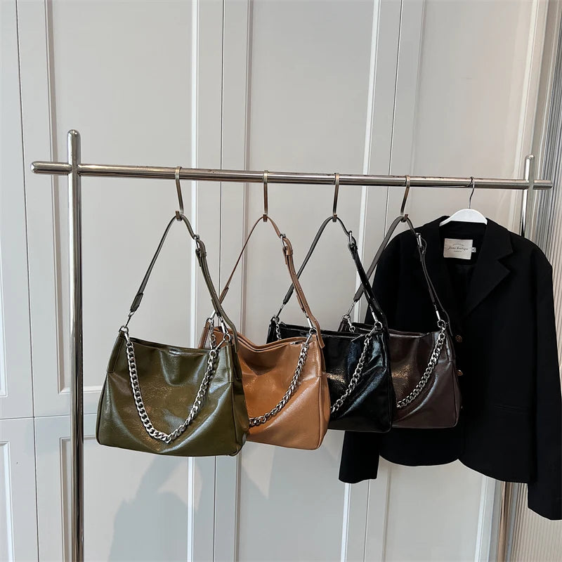 Vintage Winter Shoulder Bag Small Chain Crossbody Handbag