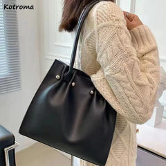 PU Leather Shoulder Bags for Women Large Capacity Tote Handbags