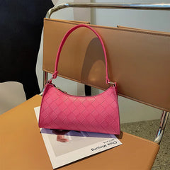 Rhombus Pattern PU Leather Shoulder Bags for Women