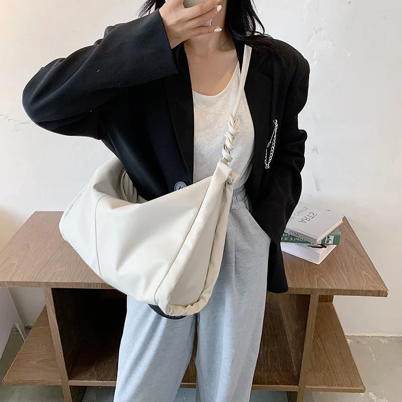PU Leather Shoulder Bags for Women Handbags Large Capacity Travel Totes