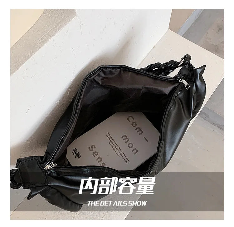 PU Leather Shoulder Bags for Women Handbags Large Capacity Travel Totes