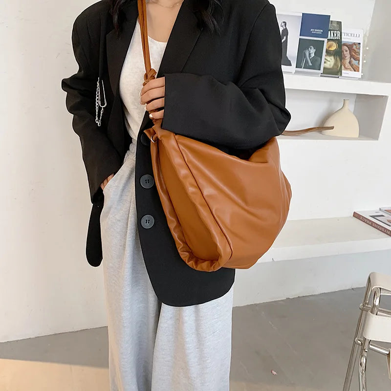 PU Leather Shoulder Bags for Women Handbags Large Capacity Travel Totes