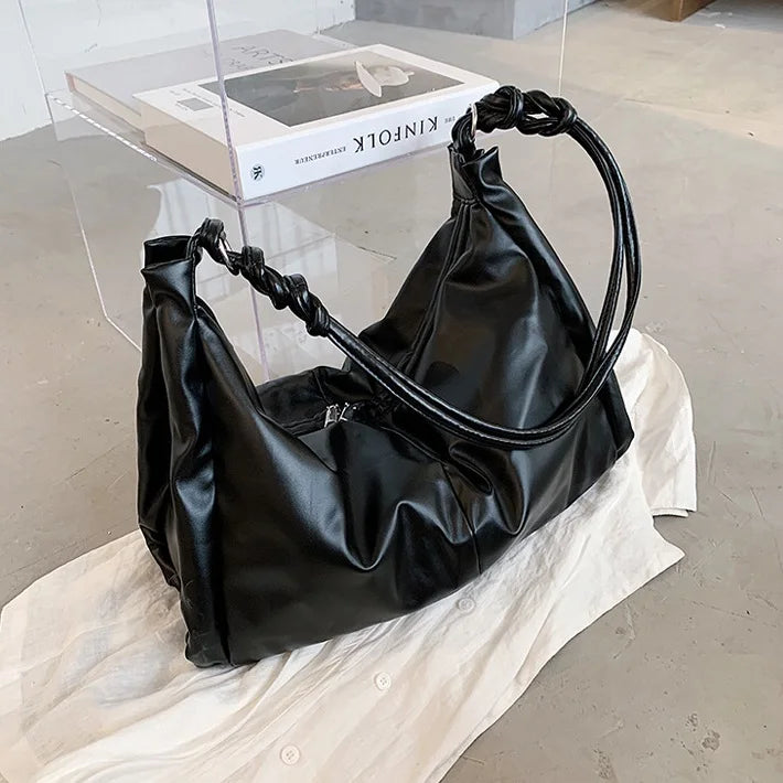 PU Leather Shoulder Bags for Women Handbags Large Capacity Travel Totes