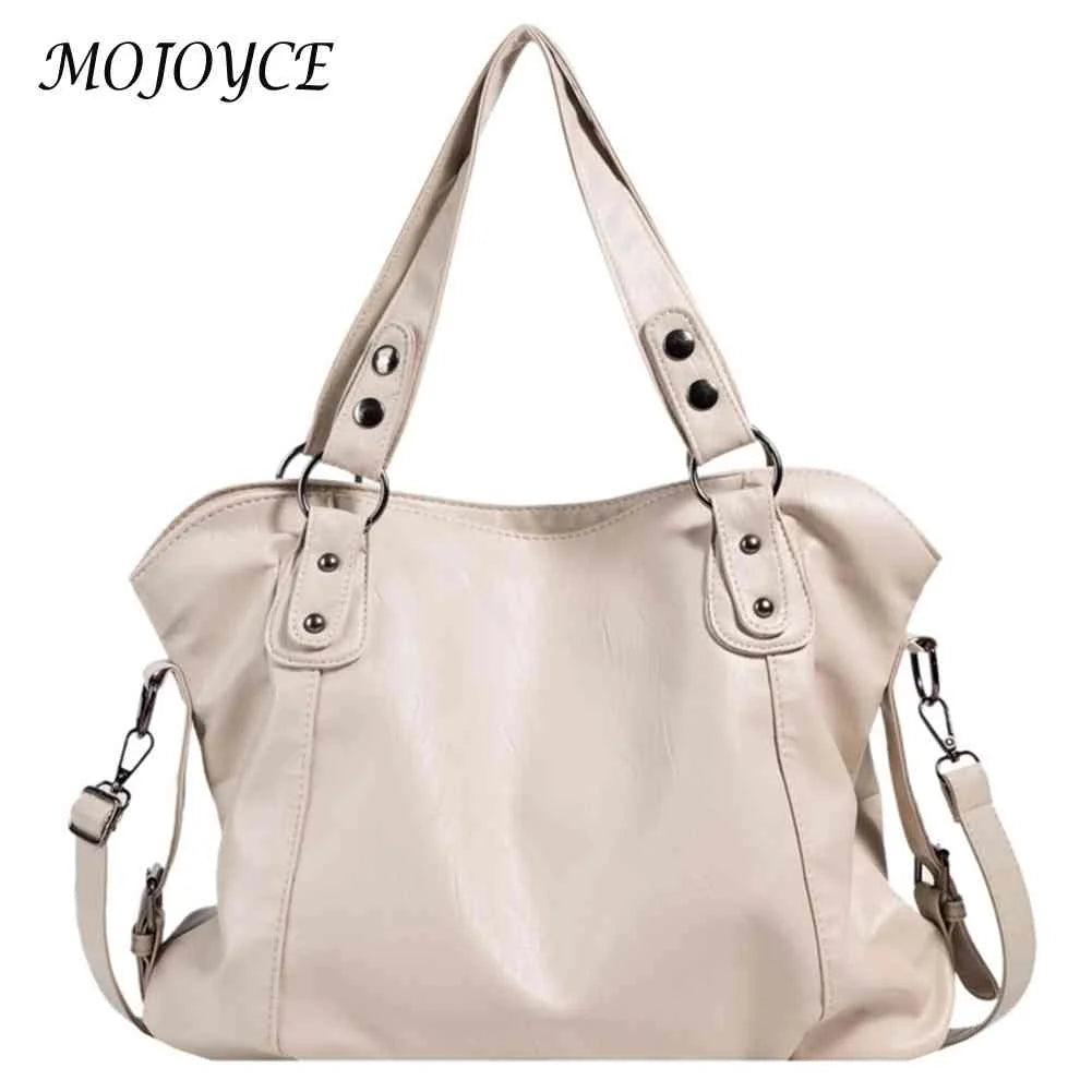 Big Size PU Leather Crossbody Bag Retro Solid Female Travel Tote