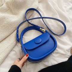 Summer Women's Bag Small Flap Solid PU Leather Shoulder Crossbody Bags