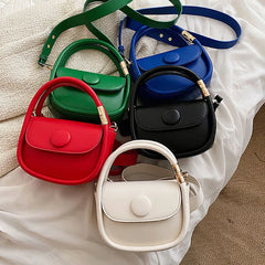 Summer Women's Bag Small Flap Solid PU Leather Shoulder Crossbody Bags