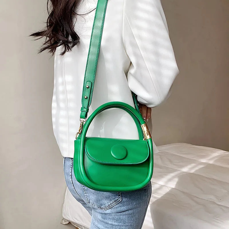 Summer Women's Bag Small Flap Solid PU Leather Shoulder Crossbody Bags