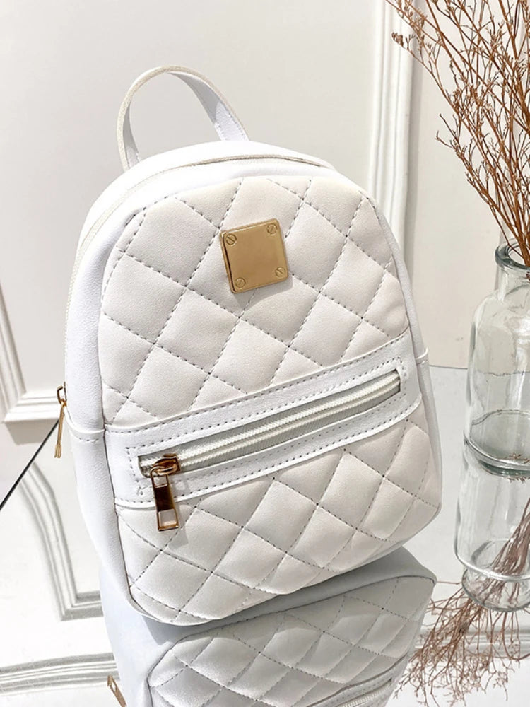 PU Leather Small Backpack Multi-Function Ladies Phone Pouch Pack
