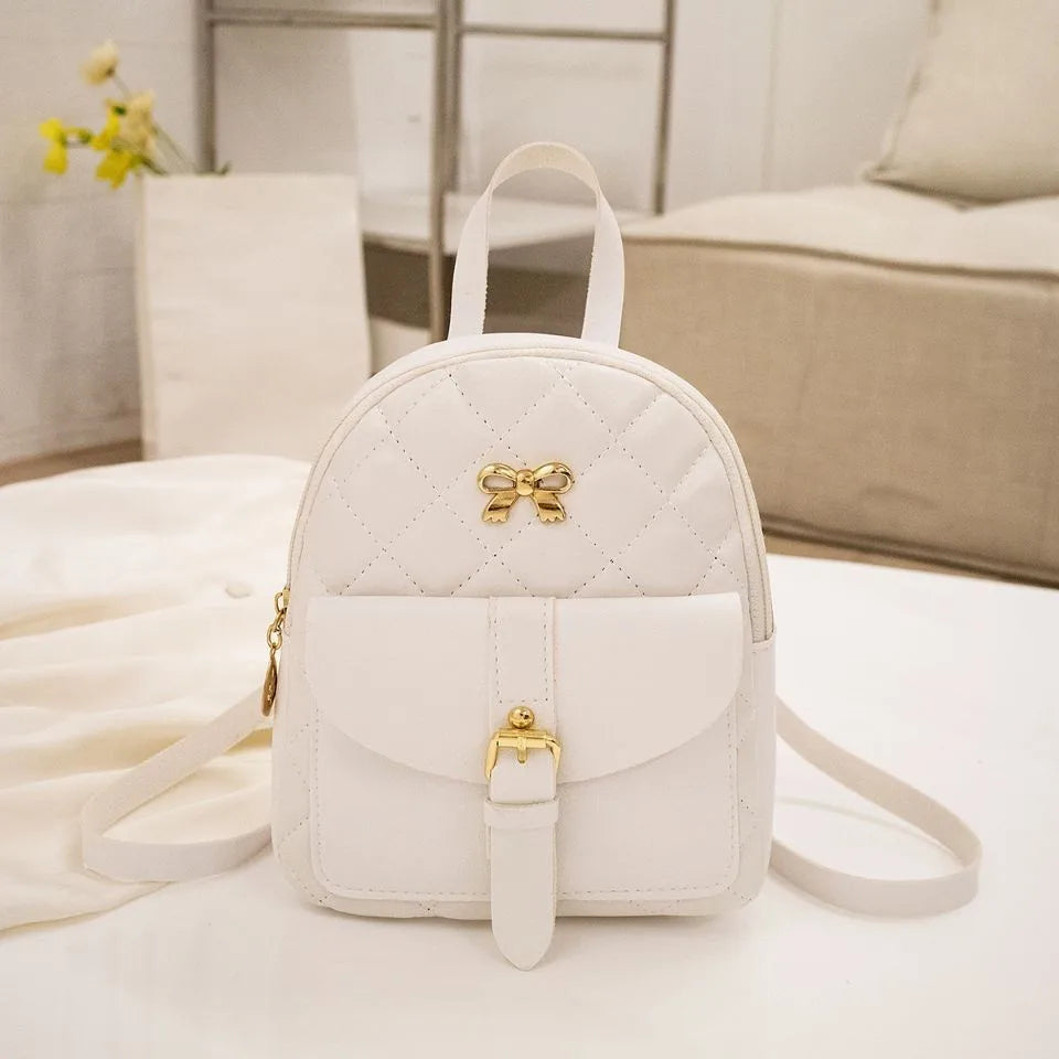 PU Leather Shoulder Mini Backpack Multi-Function Ladies Phone Pouch Pack