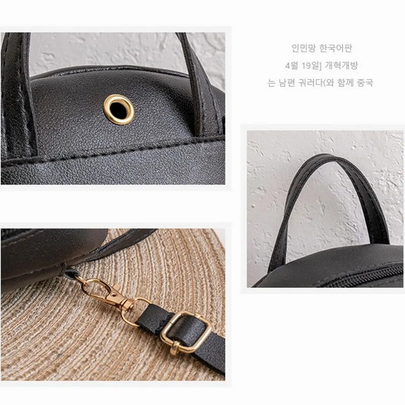 PU Leather Shoulder Mini Small Backpack Multi-Function Ladies Phone Pouch Pack