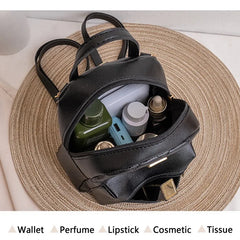 PU Leather Shoulder Mini Small Backpack Multi-Function Ladies Phone Pouch Pack