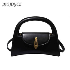 PU Leather Solid Messenger Bag Flap Lady Crossbody Bag for Women