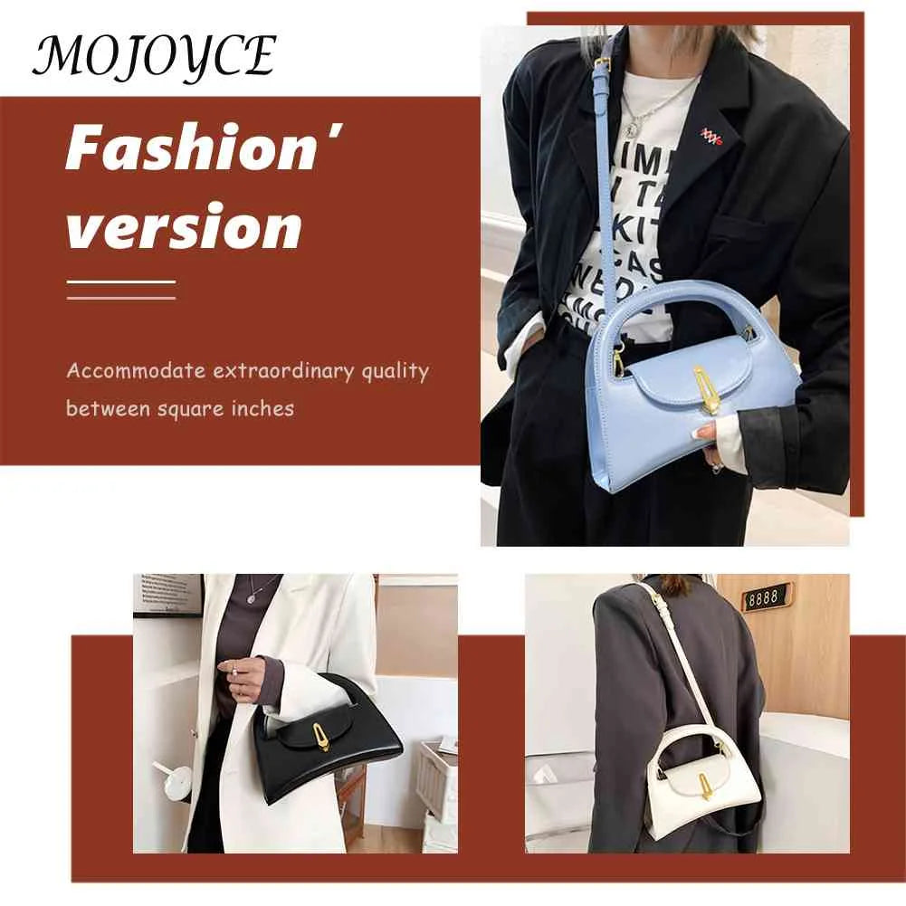PU Leather Solid Messenger Bag Flap Lady Crossbody Bag for Women