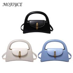 PU Leather Solid Messenger Bag Flap Lady Crossbody Bag for Women