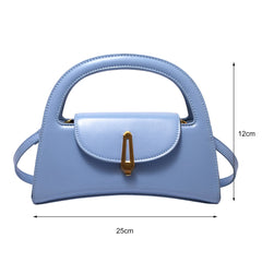 PU Leather Solid Messenger Bag Flap Lady Crossbody Bag for Women