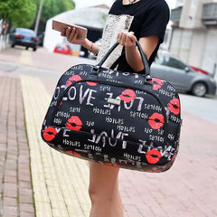 PU Leather Travel Tote Bags Large Feminine Overnight Weekend Duffle Organizer
