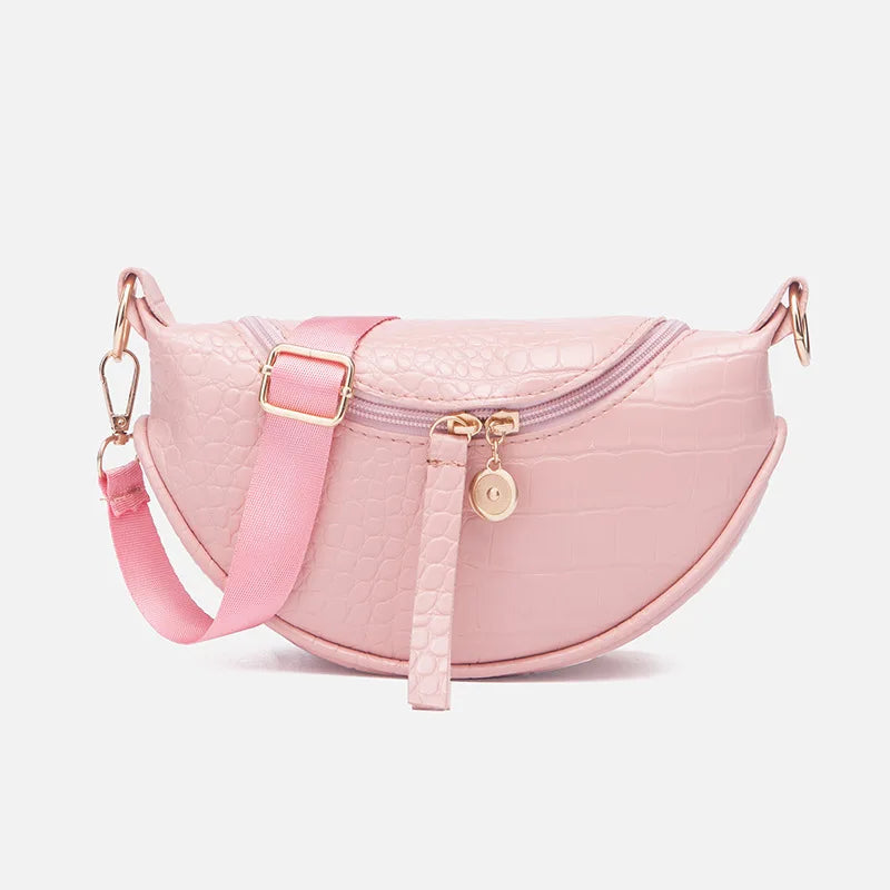 Crocodile Pattern Zipper Chest Bag for Women