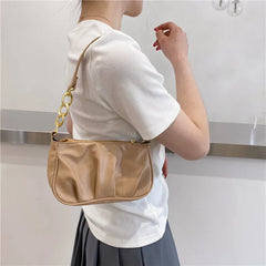 Retro PU Leather Shoulder Bag Women Handbag Clutch Purses