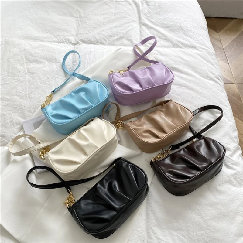 Retro PU Leather Shoulder Bag Women Handbag Clutch Purses