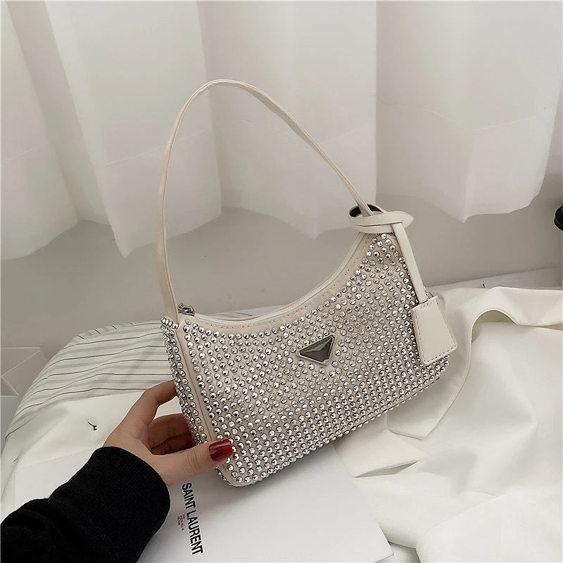 PU Leather Underarm Shoulder Bag for Women Lady Party Small Purses Handbag