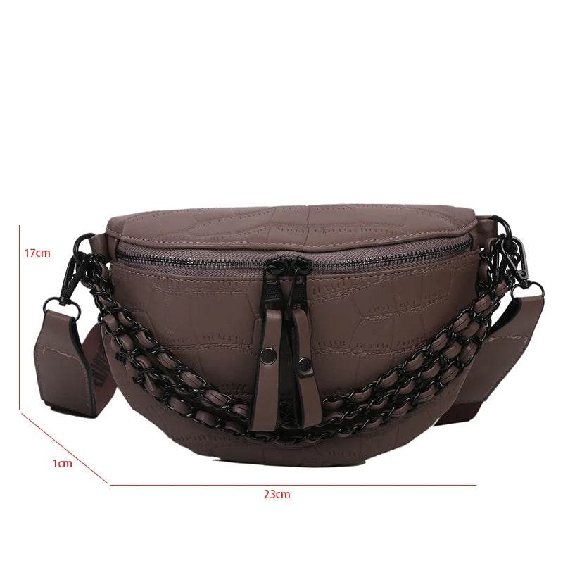 Crocodile Waist Bag Women Phone Purse Travel Shoulder Bag Fanny Pack